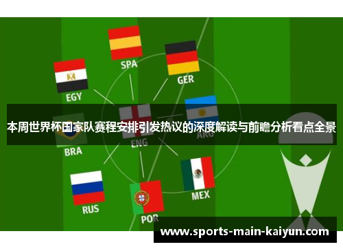 本周世界杯国家队赛程安排引发热议的深度解读与前瞻分析看点全景